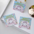 50 Pcs Cartes de Remerciement Anniversaire Mignon Lapin Gâteau Emballage Cadeau Variante - Style F 6*6cm / 50 Feuilles