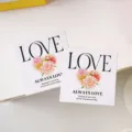 Mother's Day floral greeting card square gift blessing message decorative card set - Style F