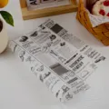 Carta da forno oleorepellente stile Ins per panini, hamburger, pane e pizza confezionamento. - 50 Pezzi/Confezione-Lettera Nera