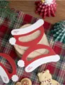 Cappello di Natale rosso carta imballaggio maniglia per biscotto regalo, design festivo. - 50 Pezzi/Confezione / Cappello Rosso