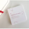 Tarjetas de felicitación cuadradas de agradecimiento con corazones rojos e inspiración. - 8*8cm / Estilo A / 50 Piezas