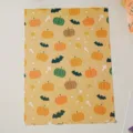 Halloween baking silicone paper, cute pumpkin bat pattern greaseproof paper for DIY food packaging. - Gradient Yellow / 50 Pieces/Pack (25x35cm)