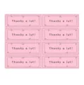 Foglio di adesivi di ringraziamento con fiocco rosa etichette adesive per regalo 8pz - Rosa Thanks a lot / 8 Pezzi/Foglio (6*2cm)
