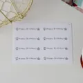 Simpatico adesivo di compleanno carino, ideale per confezioni regalo e bouquet di fiori. - Torta Cucciolo Bianco / 8 Pezzi/Foglio (6*2cm)