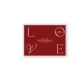 Valentine's Day red LOVE letter square decorative greeting card for flower packaging. - 30 Packs / Red / 9*12cm
