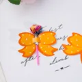 Süße orange gepunktete Schleife Lollipop Verpackungskarte, ideal für Valentinstag Geschenke und Party Deko. - 50 Stück / Gelb
