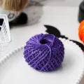 Colorful purple jute twine ball for handmade DIY gift wrapping and hanging tag crafts. - Deep purple