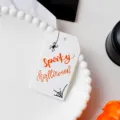 Etichetta regalo di Halloween in primo piano, cartellino bianco in carta per decorazione fai da te. - Stile 1 / 50 Pezzi
