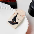 Halloween paper gift tag variant, beige witch hat hanging tag for DIY packaging and party decor. - Style 8 / 50 Pieces