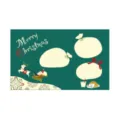 Weihnachten dekorative Grußkarten Merry Christmas Segenskarten für Geschenkbox Blumenstrauß - Tintengrüner Stil / Dunkelgrün (30 Stück/Packung)