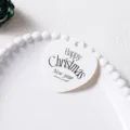 Hartvormige kerstcadeau labels papieren hanglabels voor DIY ambachtelijke feestdag. - 50 Stuks/Pak / Wit