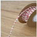 Red white twisted twine jute rope for DIY gift wrapping Christmas tree hanging decoration - 2mm*10 Yards