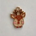 Natale Carino Renna Metallo Ciondolo DIY Bello Alce Charm Decorazione Festa Accessorio Variante - Stile Cervo (b)