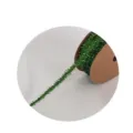 10 Yardas Cinta de Tinsel Verde Envoltorio de Regalo Navidad Cordón DIY Bobina - Verde