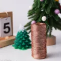 Metallisches kupferfarbenes Kordelband zum Verpacken von Geschenken und Basteln von Schleifen. - Champagnergold / 1.5mm*100m