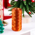 Orange metallic gift twine roll for DIY crafts, Christmas wrapping, and decorative bows. - Bronze Gold / 1.5mm*100m