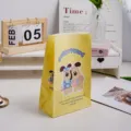 Cute cartoon yellow paper gift bag with inspirational quote for party and holiday packaging. - Yellow Dog / 1 Piece