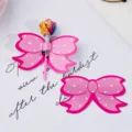Rosa gepunktete Schleife Lutscher Karte Valentinstag Geschenk Dekoration süße Süßigkeiten. - 50 Stück / Rosa