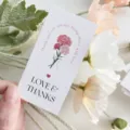 Tarjeta de felicitación ramo de flores día de la madre tarjeta de agradecimiento floral - 30 Piezas (9x4.5cm)