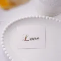 Biglietto d'auguri Love in lamina d'oro minimalista per regali e decorazioni speciali. - Amore