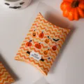 Halloween candy pillow box gift packaging with cute pumpkin and bat patterns for parties. - Style A / 14*10*2.8cm