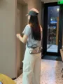 Elegante borsa a mano pieghevole argentata da donna, borsa a tracolla casual trendy. - Canna di fucile
