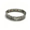Stainless Steel Magnetic Bracelet Health Energy Link Chain Fashion Jewelry for Men Women - Silver