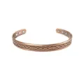 Pure copper magnetic cuff bracelet with infinity figure-8 pattern, adjustable open size. - Infinity Symbol (CB018) / Infinity Symbol-Vintage Color