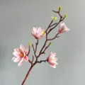 Künstliche Magnolien Blütenzweig künstliche Pflanze lebensechte Heim Deko Blumenschmuck - Rosa