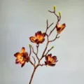 Künstlicher Magnolienzweig Kunstblume Heimdekoration Blumenarrangement künstliche Pflanze - Braun