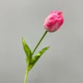 Künstliche rosa Tulpe Blume für Heimtextilien Tisch Vase Anordnung realistisches Aussehen - Dunkelrosa