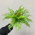 Artificial fern leaves green Boston fern plant branch for home decor and floral arrangement - 21-Leaf Fine-Leaf Fern / Green