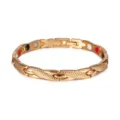 Fashion minimalist magnetic bracelet for women, stylish gold health link bracelet jewelry. - Gold