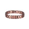 Vintage copper magnetic bracelet for men and women, stylish metal health link chain jewelry. - Copper