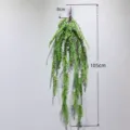 Artificial Boston Fern Hanging Plant Greenery Fake Vine Wall Decor for Home Office - 30 Leaves Green Boston Leaf Wall Hanging