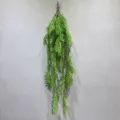 Artificial Boston fern vine hanging plant green wall decor for home restaurant 110cm - 30 Leaves Green Double-layer Leaf Wall Hanging