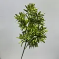 Künstlicher künstlicher Tannenzweig grüne Pflanzenstiele Variante für Heimdekor neu - 15-Köpfige Spitz-Steineibe / 45cm / Originales Grün