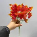 Ramo de hojas de arce artificiales planta de otoño para decoración de interiores. - Hoja de arce