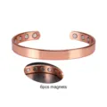 Women copper magnetic bracelet 8mm wide adjustable copper health healing magnetic jewelry - Copper-12 Magnets