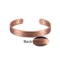 Adjustable copper magnetic bracelet with wave pattern and inset magnets for daily wear. - Copper