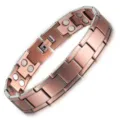 Bracciale magnetico in uomo di rame con design a maglie vintage per moda e benessere. - Rame