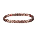 Bracelet magnétique en cuivre pour femme avec design rétro entrelacé et aimants de santé. - Éléments Quatre-en-Un