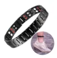 Men Women Black Magnetic Therapy Bracelet Health Care Metal Chain Jewelry Fashion Item - Black - 26cm Anklet