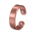 Close-up detail of the matte copper magnetic ring showing texture and embedded magnet. - Copper