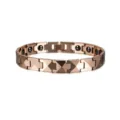Rose gold tungsten magnetic bracelet with geometric links and sleek modern design for daily wear. - Rose Gold Men