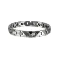 Magnetic tungsten steel bracelet for men and women, stylish business link design. - Silver (Women)
