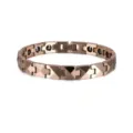 Rose gold magnetic therapy bracelet for men and women, stylish metal link jewelry gift. - Rose Gold (Female)
