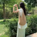 Borsa a tracolla estiva in paglia intrecciata, grande borsa casual da donna per le vacanze. - Kaki
