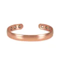 Detailed close-up of the adjustable copper magnetic bracelet showing smooth finish. - Copper