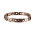 Roségold magnetisches Wolframstahl-Armband, elegantes Gliederdesign mit schwarzen Steinen. - Roségold Damenstil